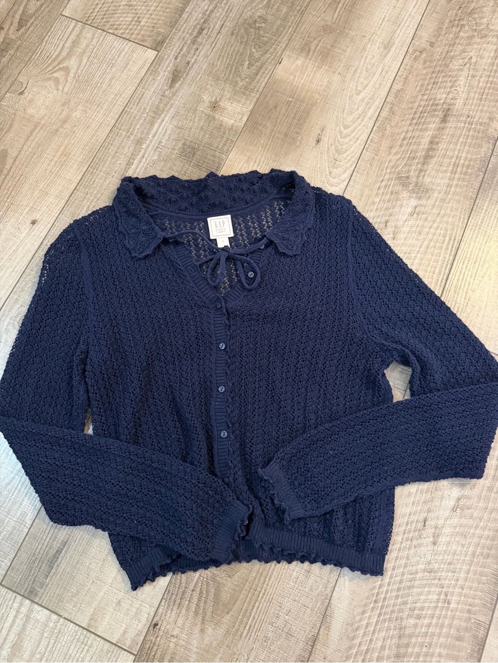 Gap x DÔEN Pointelle knit cardigan
